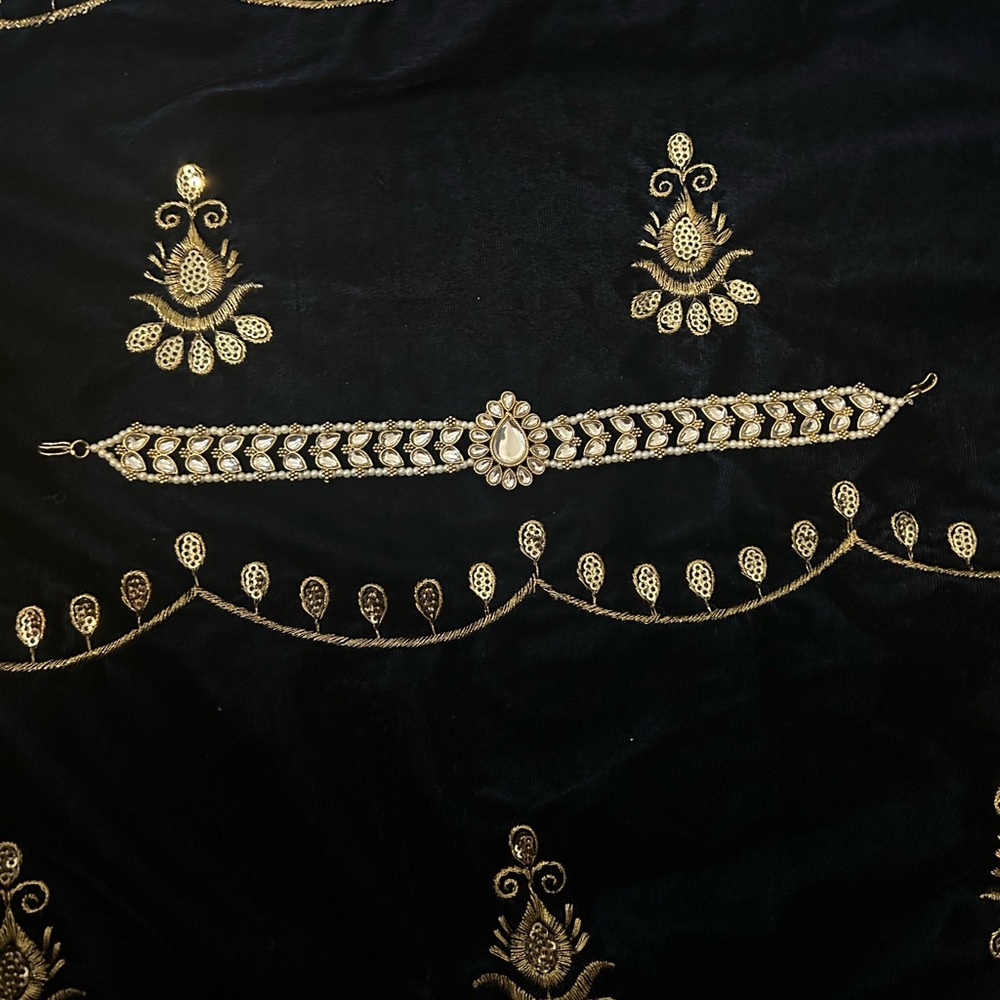 Indian Pakistani Kundan Headpiece Headband Jewelry